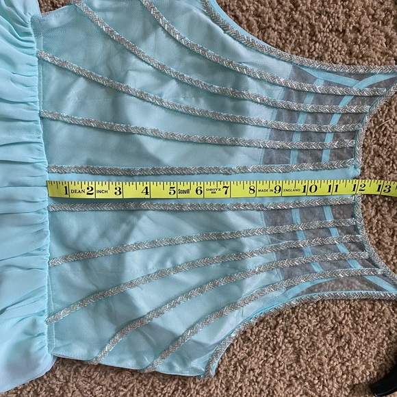 🔥Light Blue Chiffon Formal Dress - Picture 7 of 8